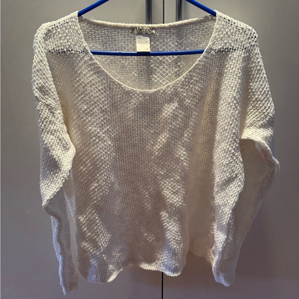 Avalon Women's White Knit Sweater